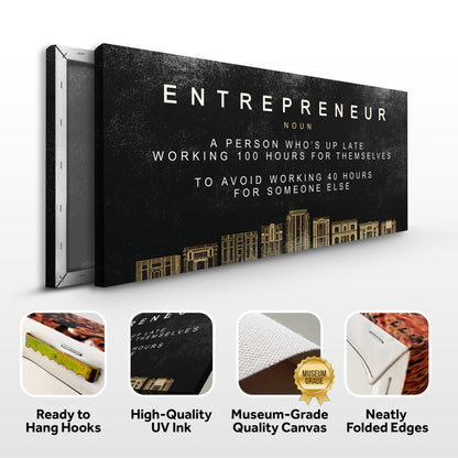 Entrepreneur Meaning Wall Sign