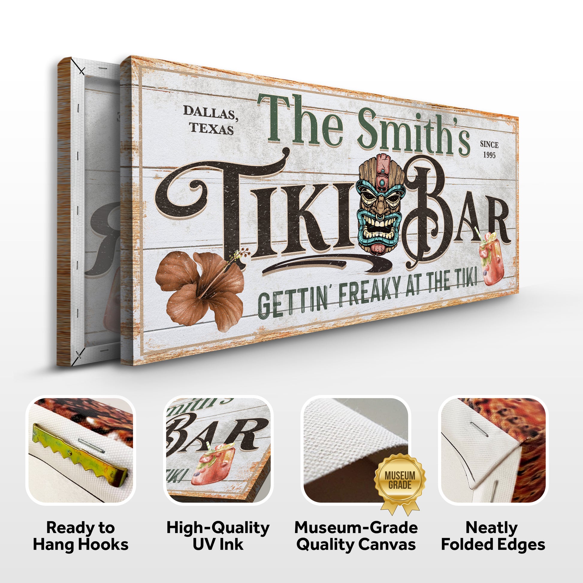 Personalized Tiki Bar Sign Specs - Image by Tailored Canvases