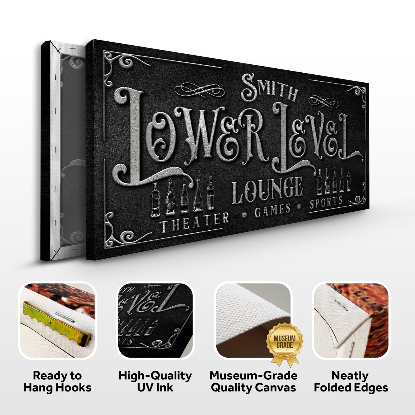 Personalized Lower Level Sign Specs - Image by Tailored Canvases