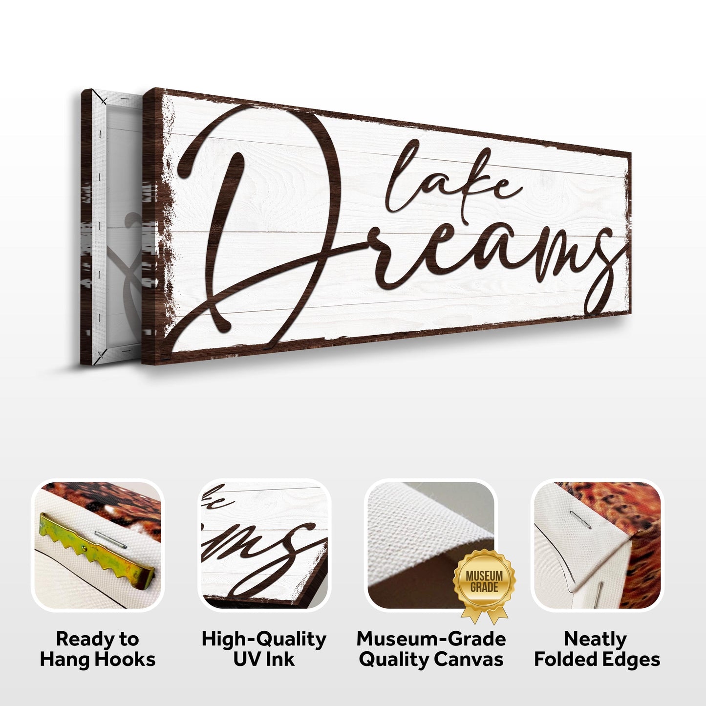 Lake Dreams Sign Specs - Image by Tailored Canvases