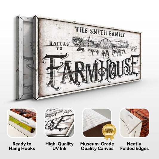 Personalized Farmhouse Sign IV Specs - Image by Tailored Canvases