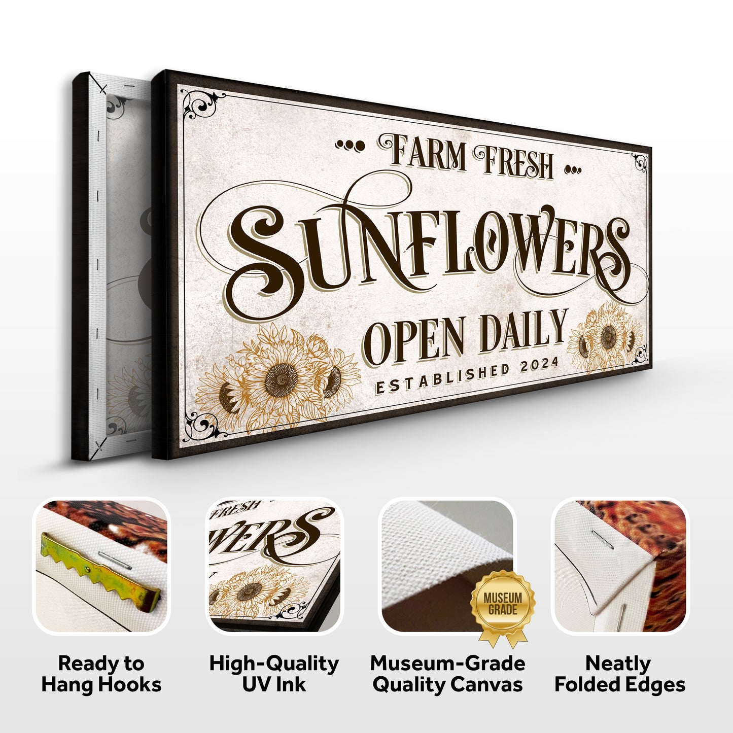 Personalized Fresh Sunflowers Sign II