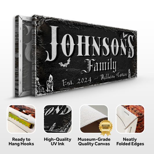 Personalized Gothic Sign V Specs - Image by Tailored Canvases