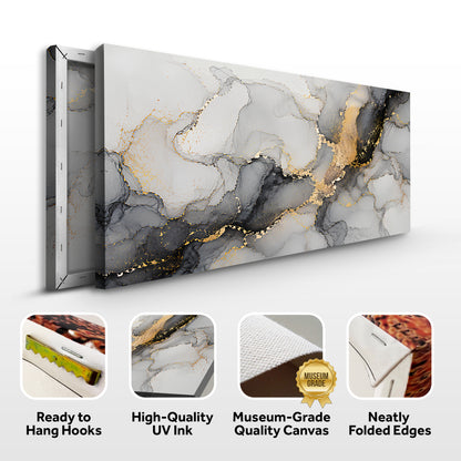 Golden Veil Abstract Wall Art