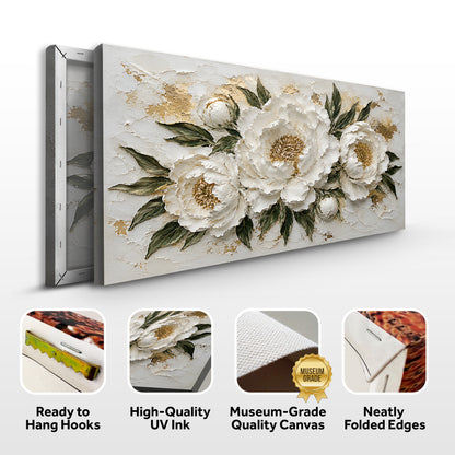 Ivory Peony Luxe Wall Art