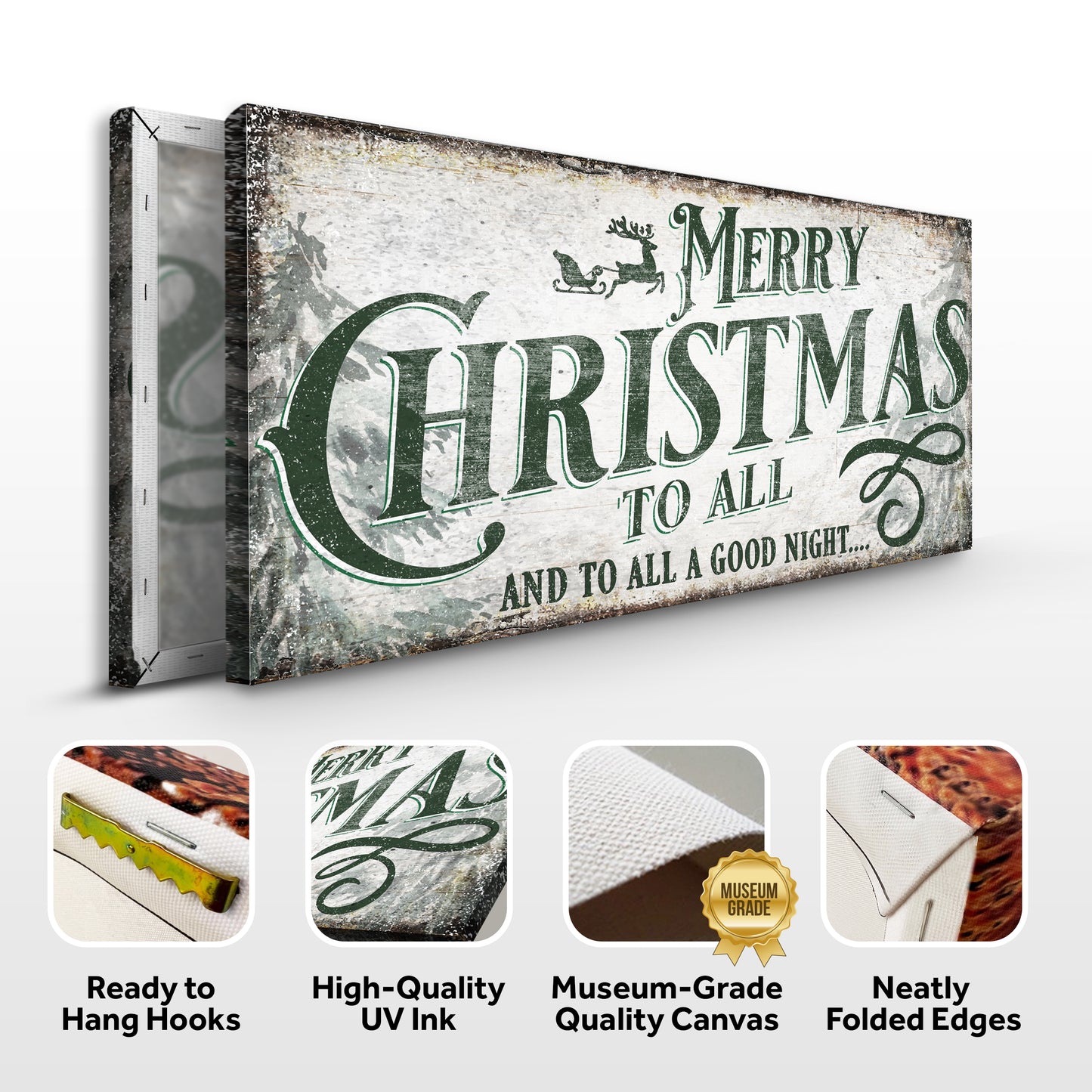 Merry Christmas To All And Goodnight Sign II - Image by Tailored Canvases