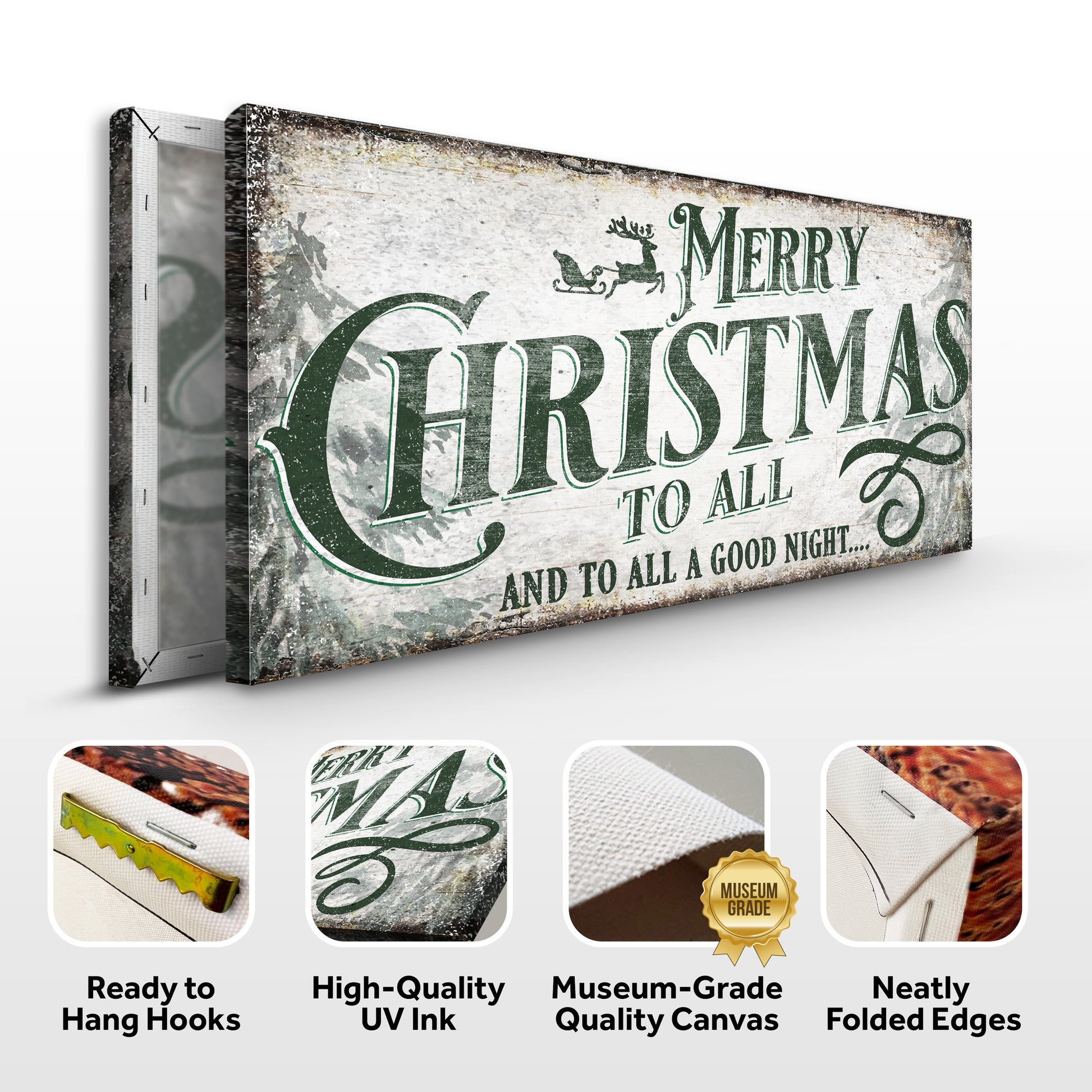 Merry Christmas To All And Goodnight Sign II - Image by Tailored Canvases