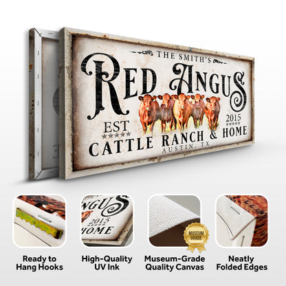 Red Angus Sign II Specs - Image by Tailored Canvases