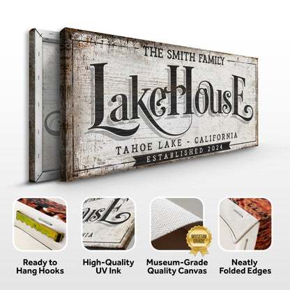 Lake House Sign XI Specs - Image by Tailored Canvases