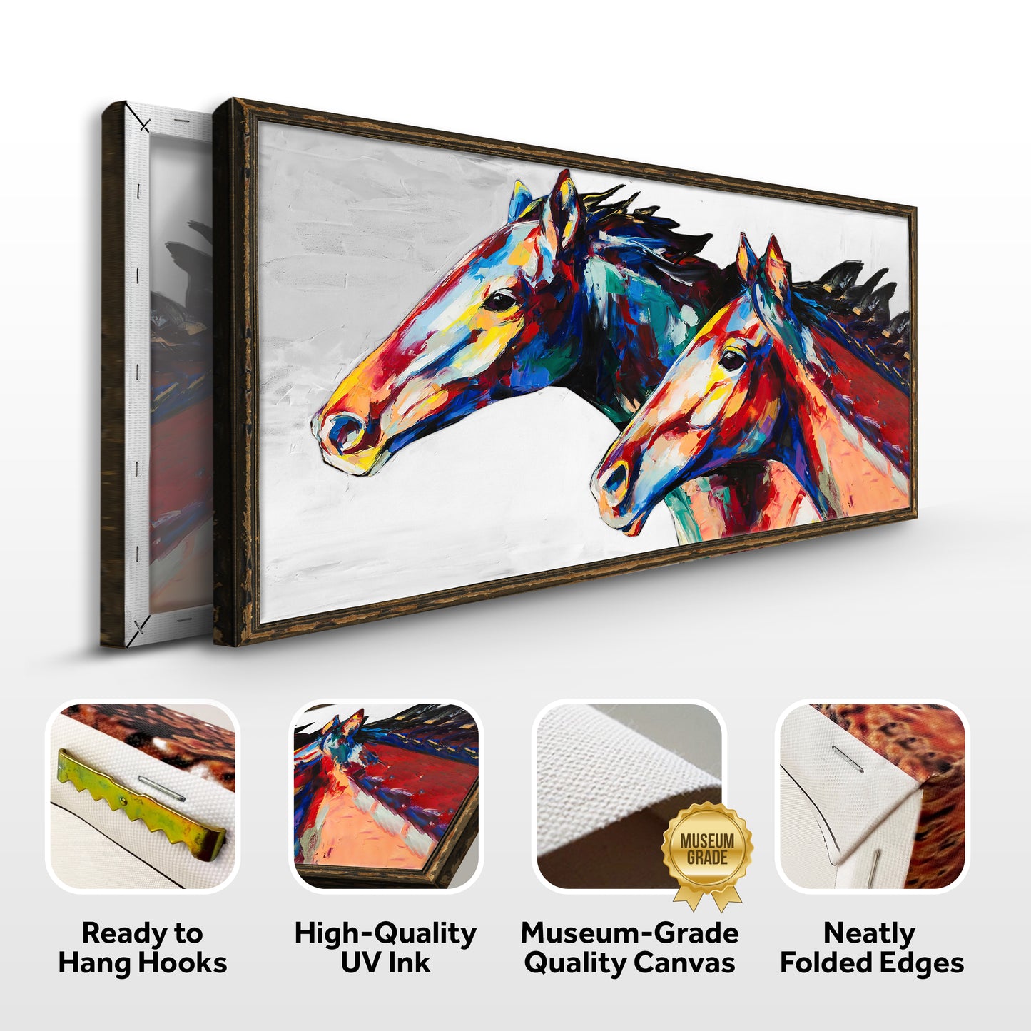 Colorful Horse Canvas Wall Art
