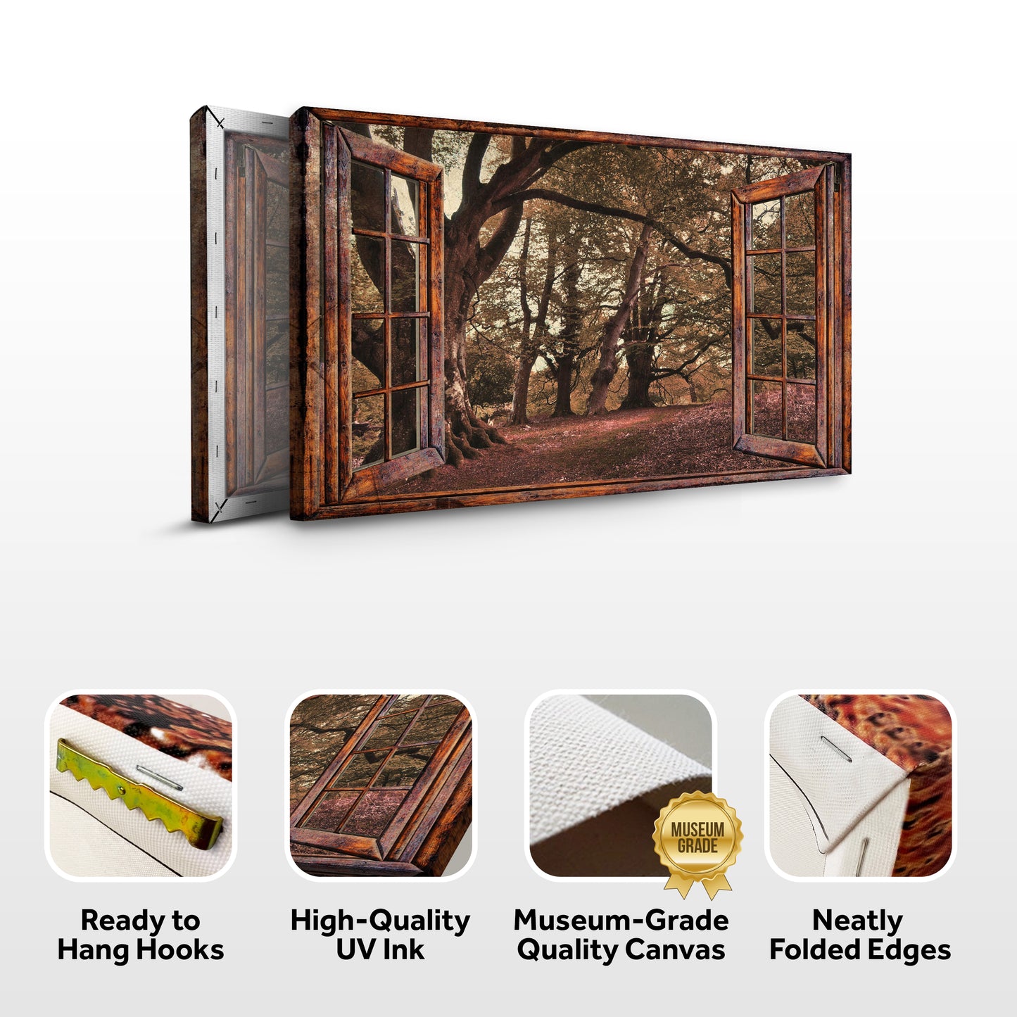 To The Woods Windows Canvas Wall Art