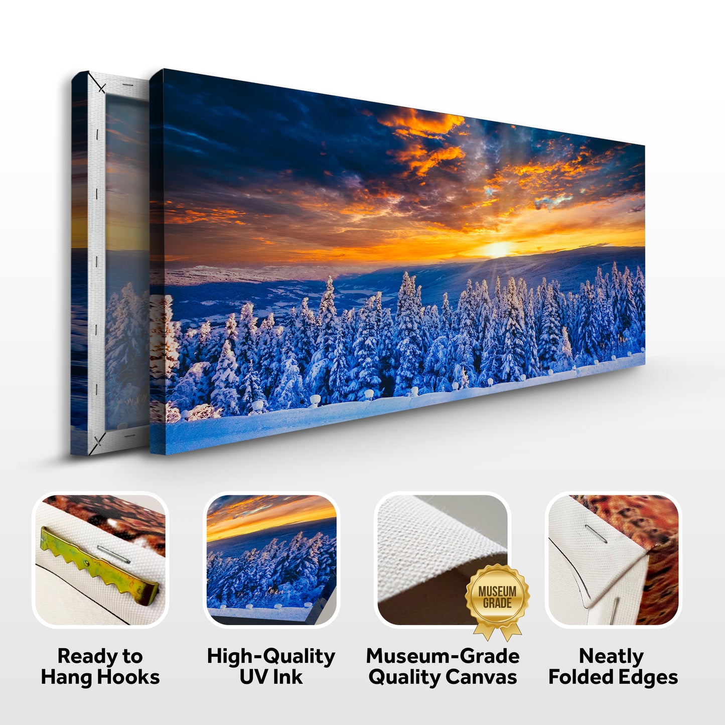 Snow Covered Forest Canvas Wall Art