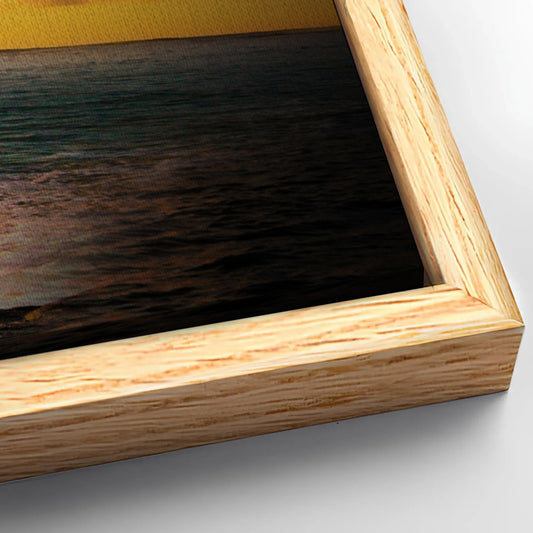 Save 33% When You Add A Frame To Your 48x24 Tropical Blue Beach Hawaii Sunset Canvas Wall Art Canvas Now