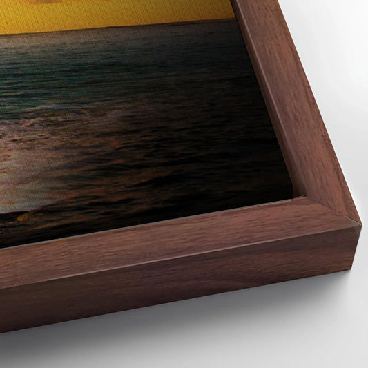 Save 33% When You Add A Frame To Your 60x30 Tropical Blue Beach Hawaii Sunset Canvas Wall Art Canvas Now