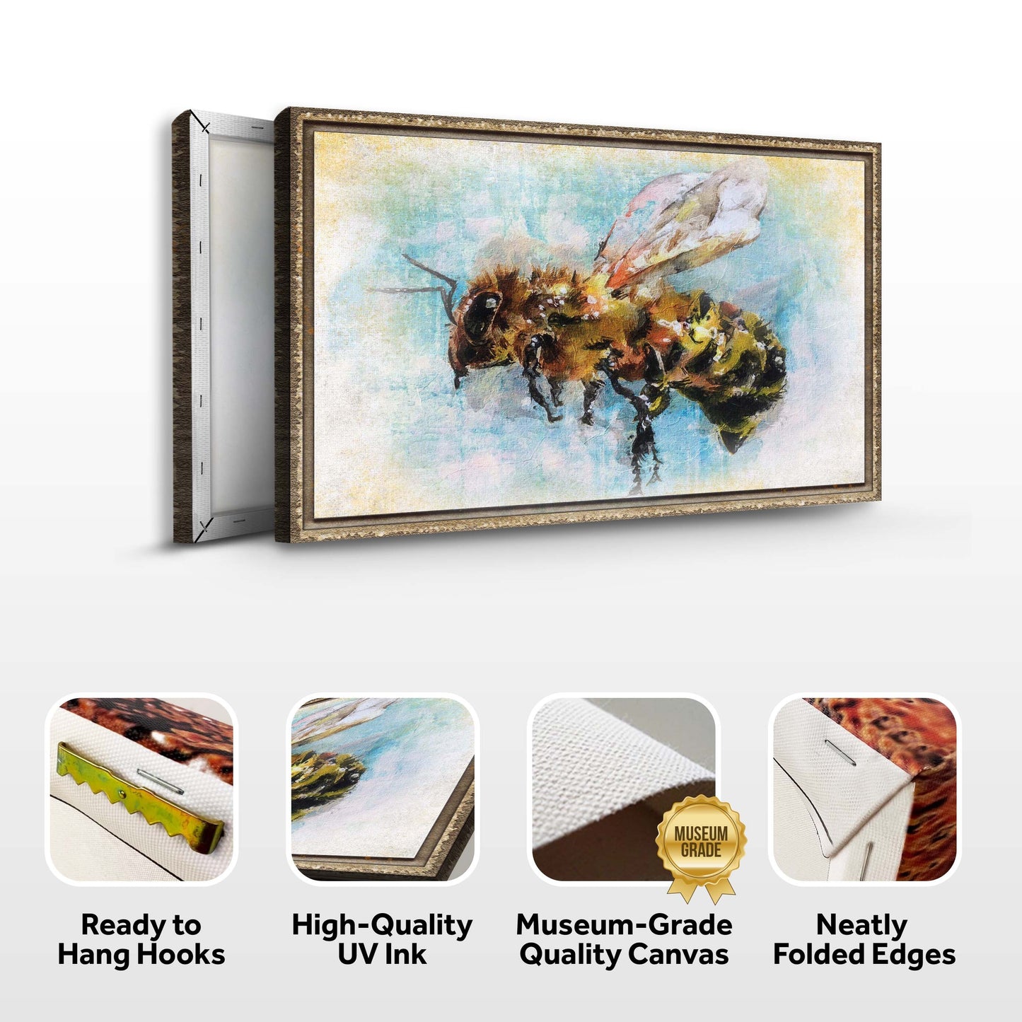 Abstract Bee Painting Canvas Wall Art