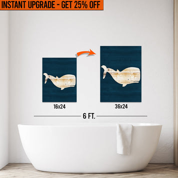 Upgrade Your 16x24 Inches 'White Whale' Canvas To 24x36 Inches