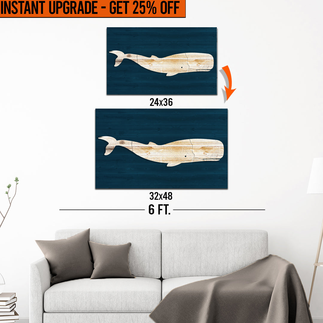 Upgrade Your 36x24 Inches 'White Whale' Canvas To 48x32 Inches