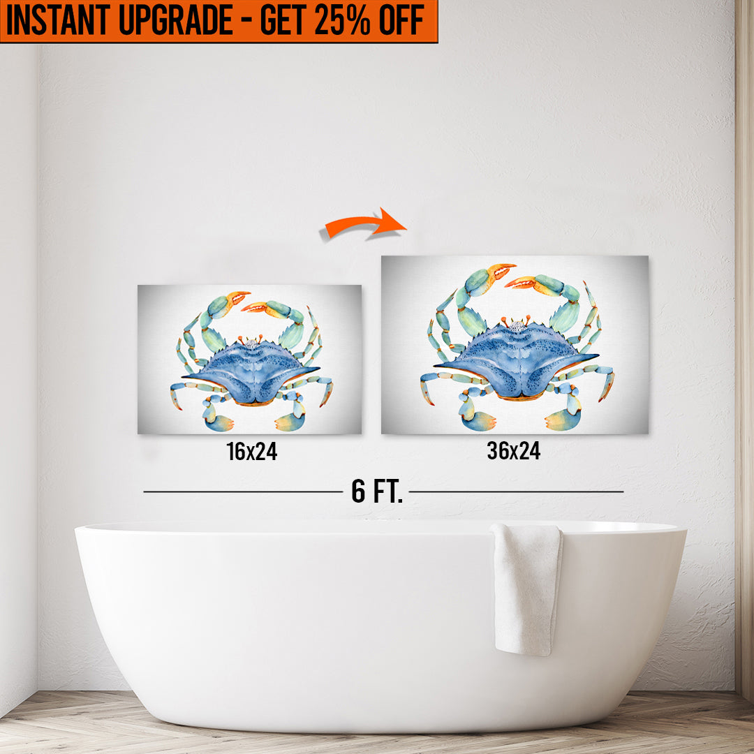Upgrade Your 24x16 Inches 'Crab Watercolor' Canvas To 36x24 Inches