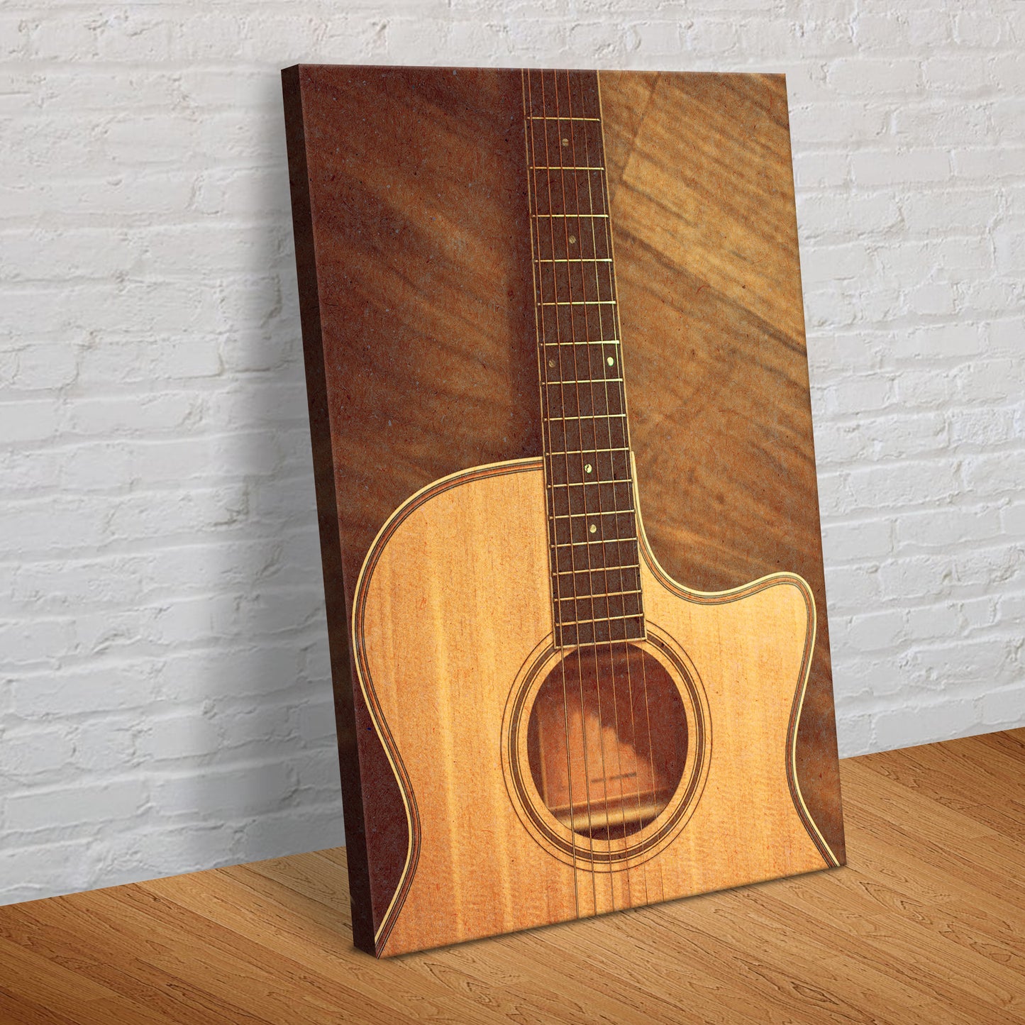 Guitar Sepia Canvas Wall Art - Image by Tailored Canvases