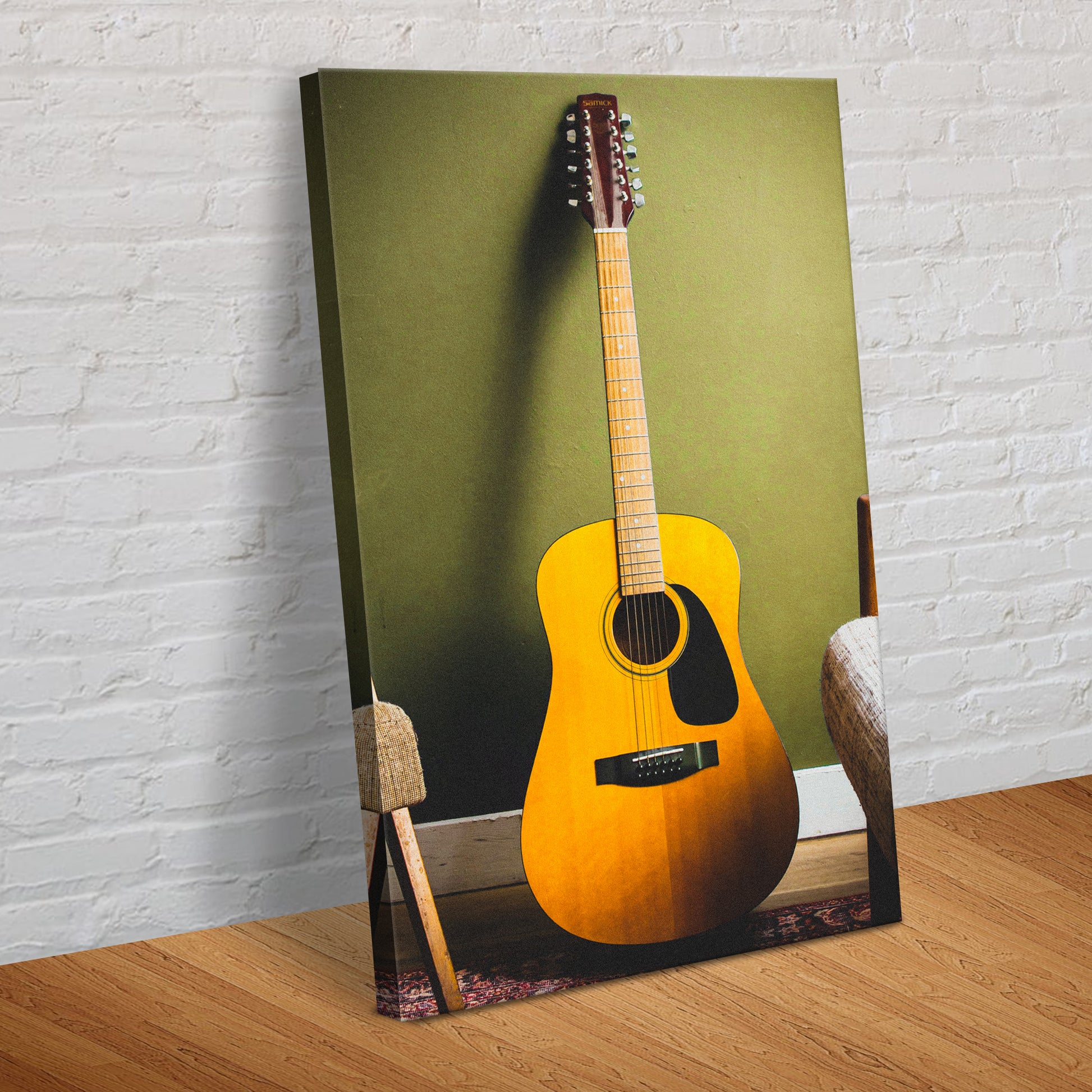 Guitar Modern Canvas Wall Art - Image by Tailored Canvases