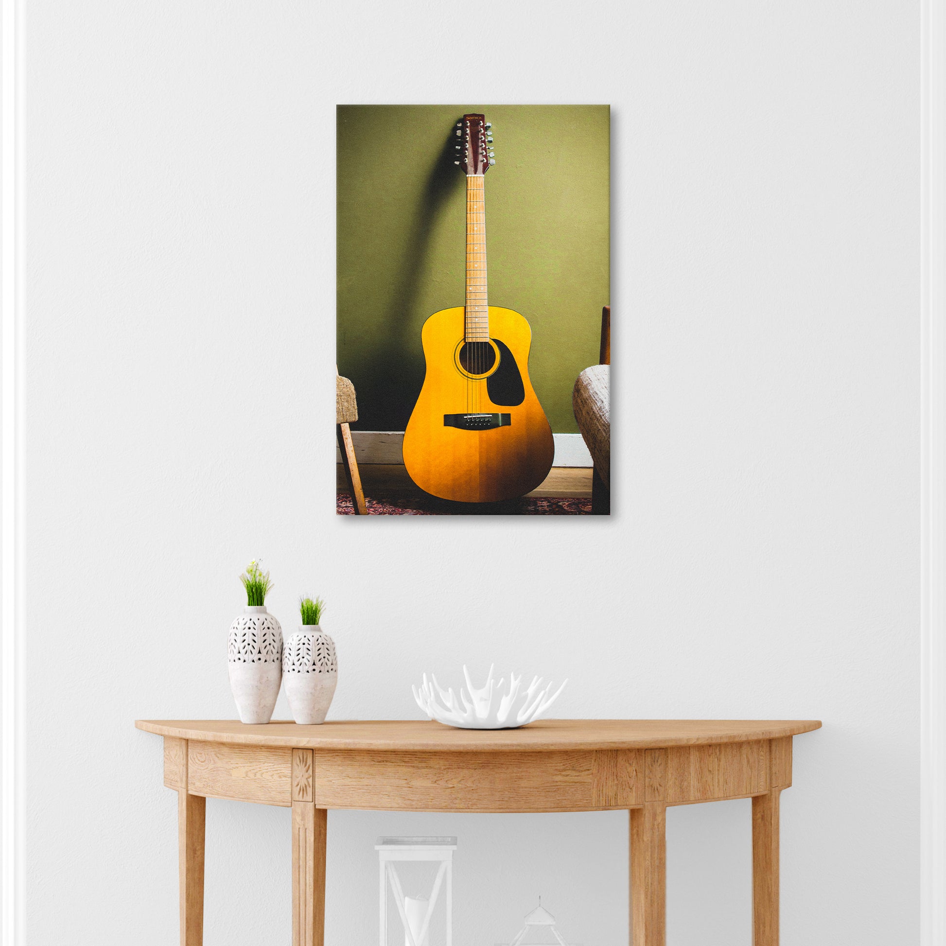 Guitar Modern Canvas Wall Art Style 2 - Image by Tailored Canvases