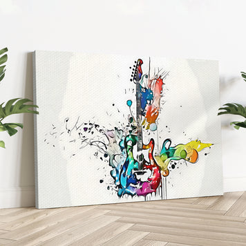 Guitar Abstract Canvas Wall Art