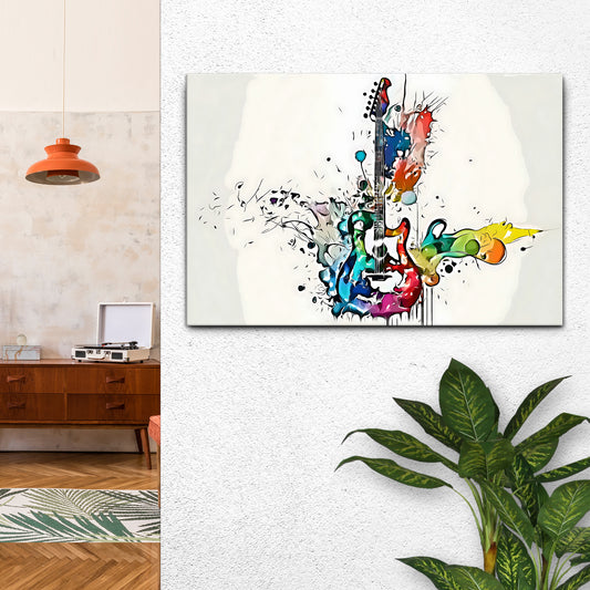 Guitar Abstract Canvas Wall Art - Image by Tailored Canvases
