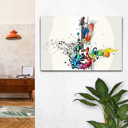 Guitar Abstract Canvas Wall Art - Image by Tailored Canvases