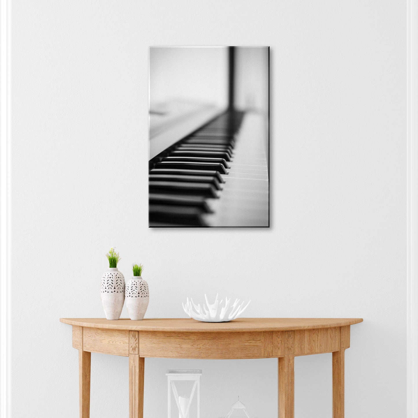 Piano Monochrome Canvas Wall Art Style 1 - Image by Tailored Canvases