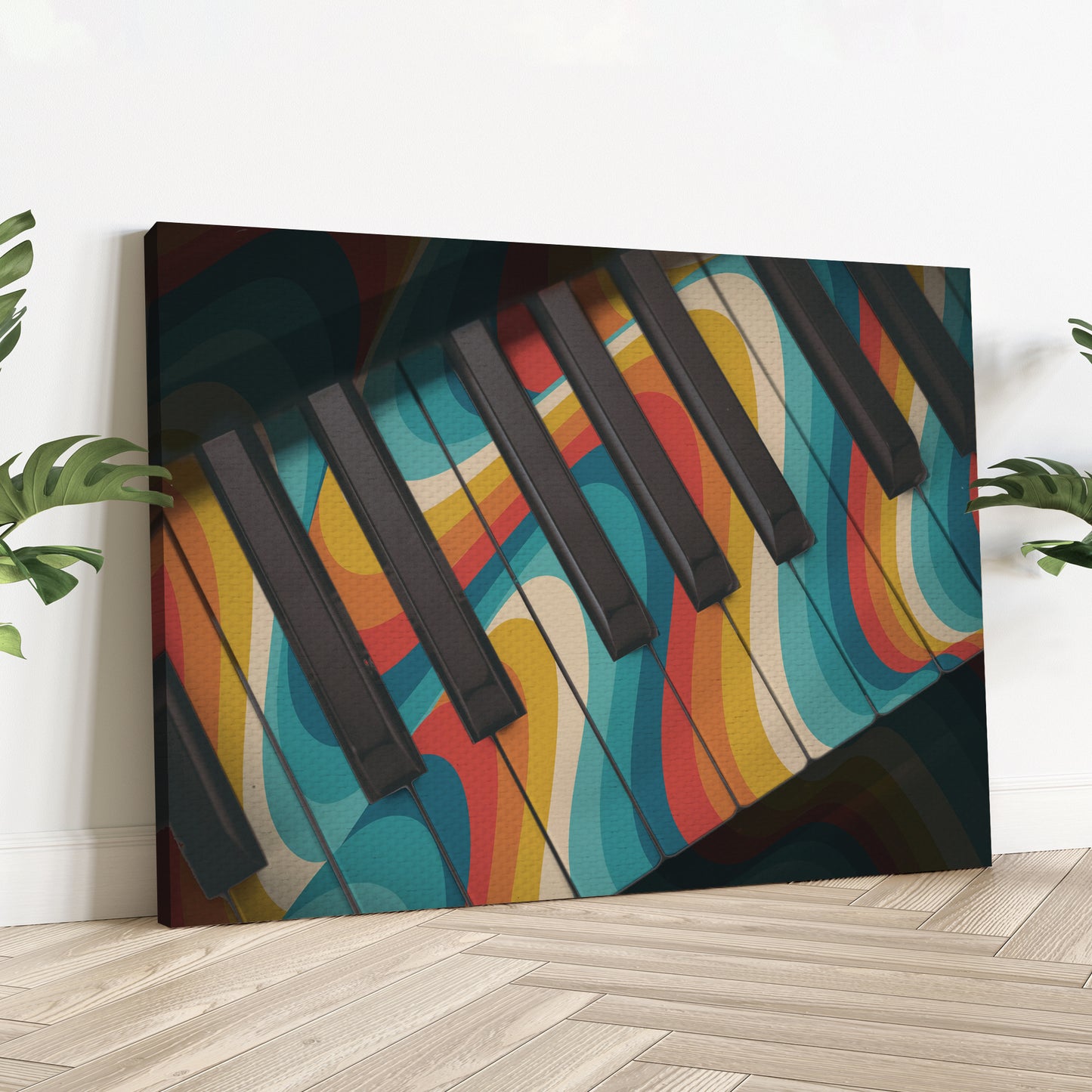 Piano Retro Canvas Wall Art - Image by Tailored Canvases