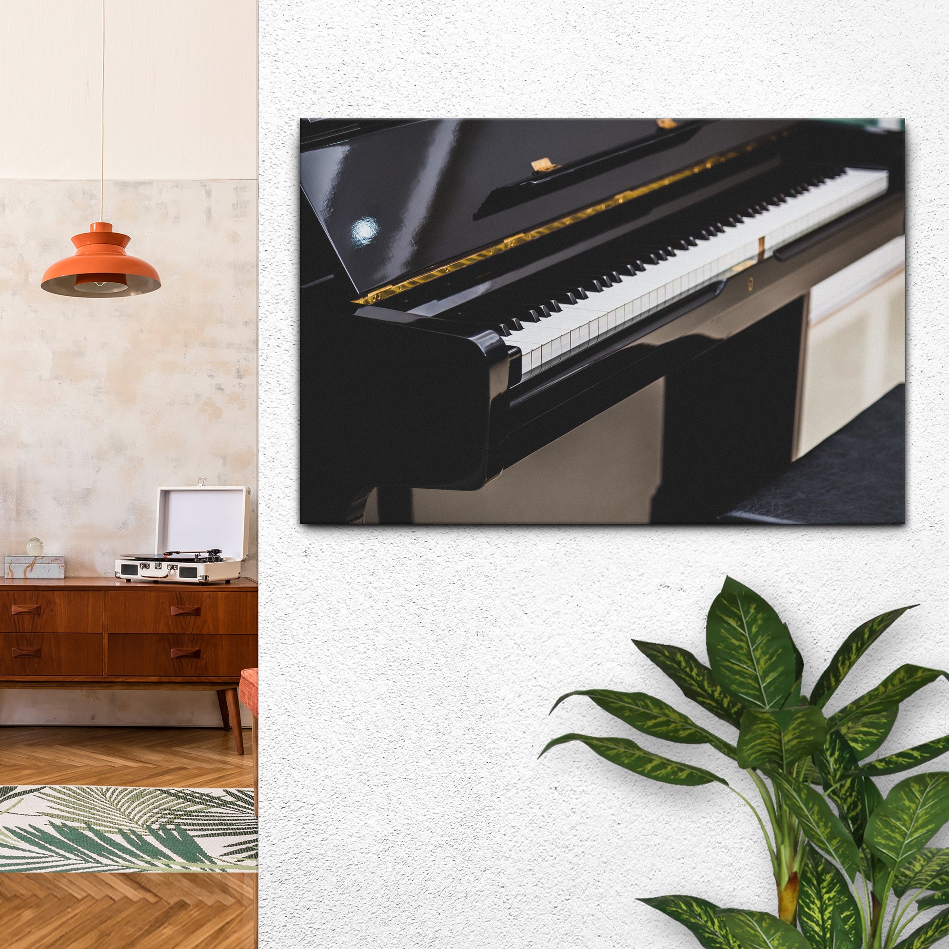 Piano Modern Canvas Wall Art Style 1 - Image by Tailored Canvases