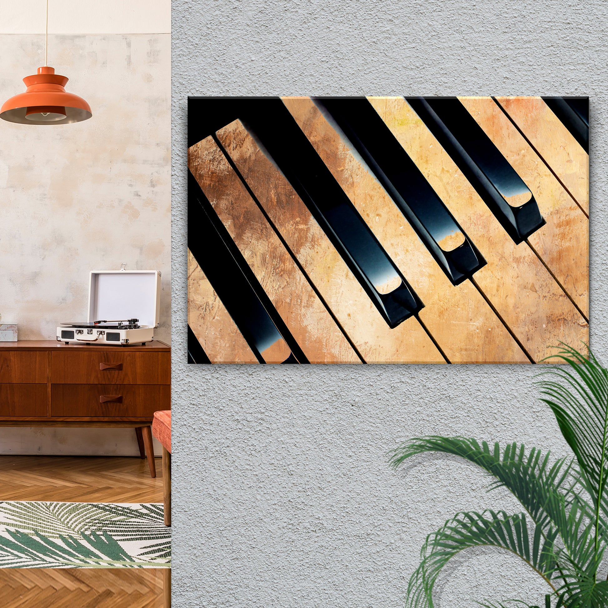 Piano Rustic Canvas Wall Art Style 1 - Image by Tailored Canvases