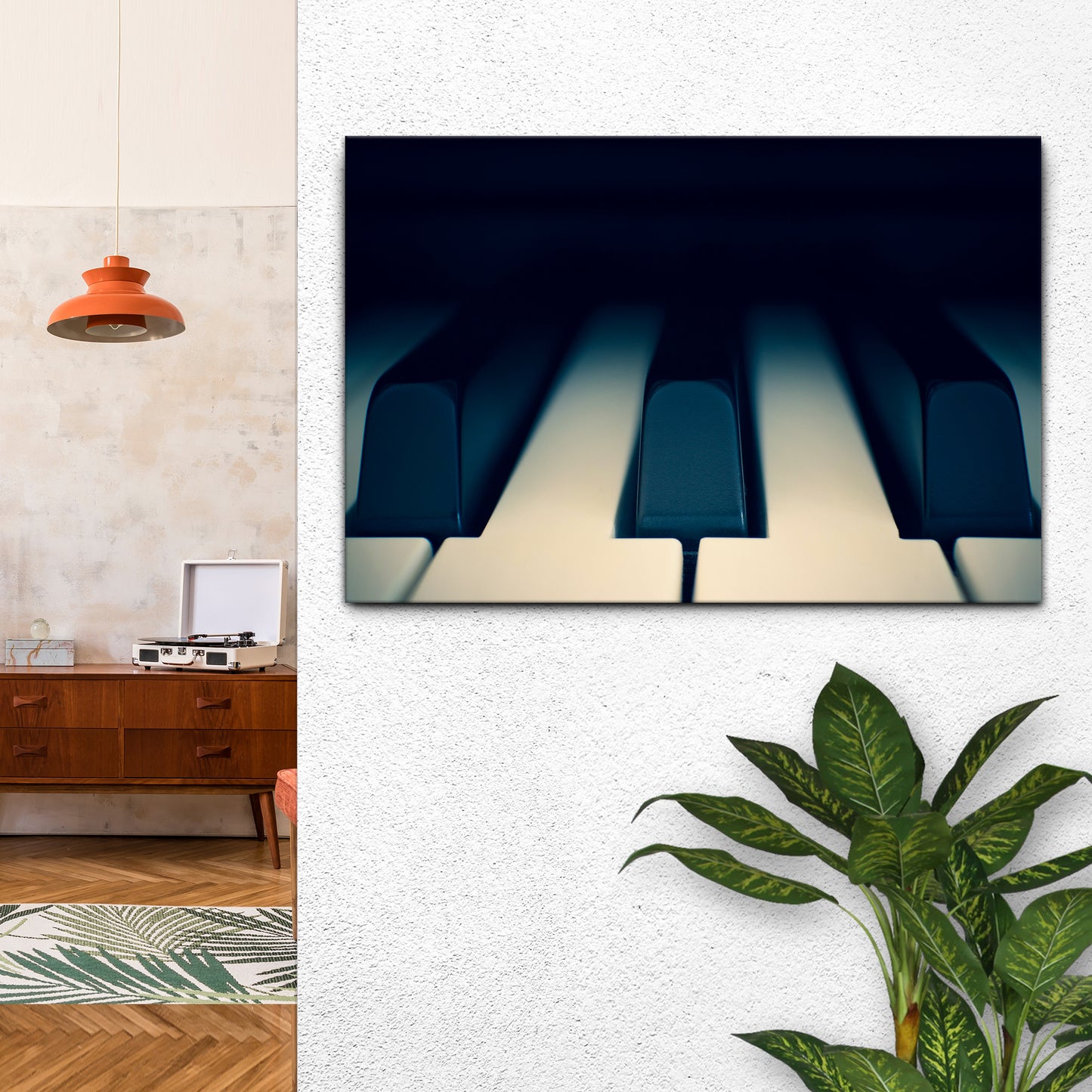 Piano Up Close Canvas Wall Art Style 1 - Image by Tailored Canvases