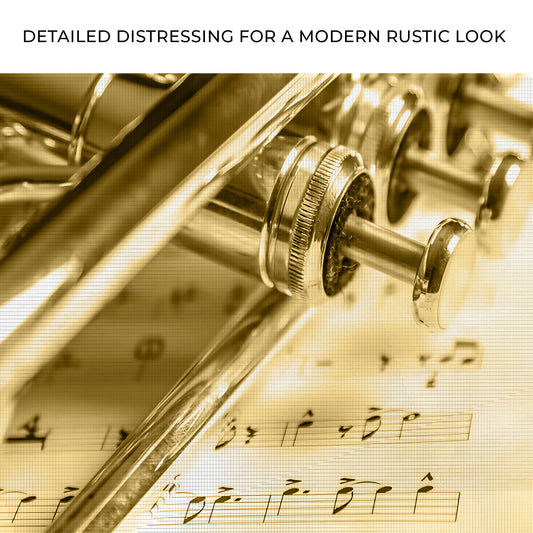 Trumpet Sepia Canvas Wall Art Zoom - Image by Tailored Canvases