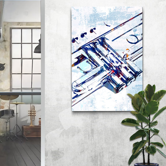 Trumpet Abstract Canvas Wall Art - Image by Tailored Canvases