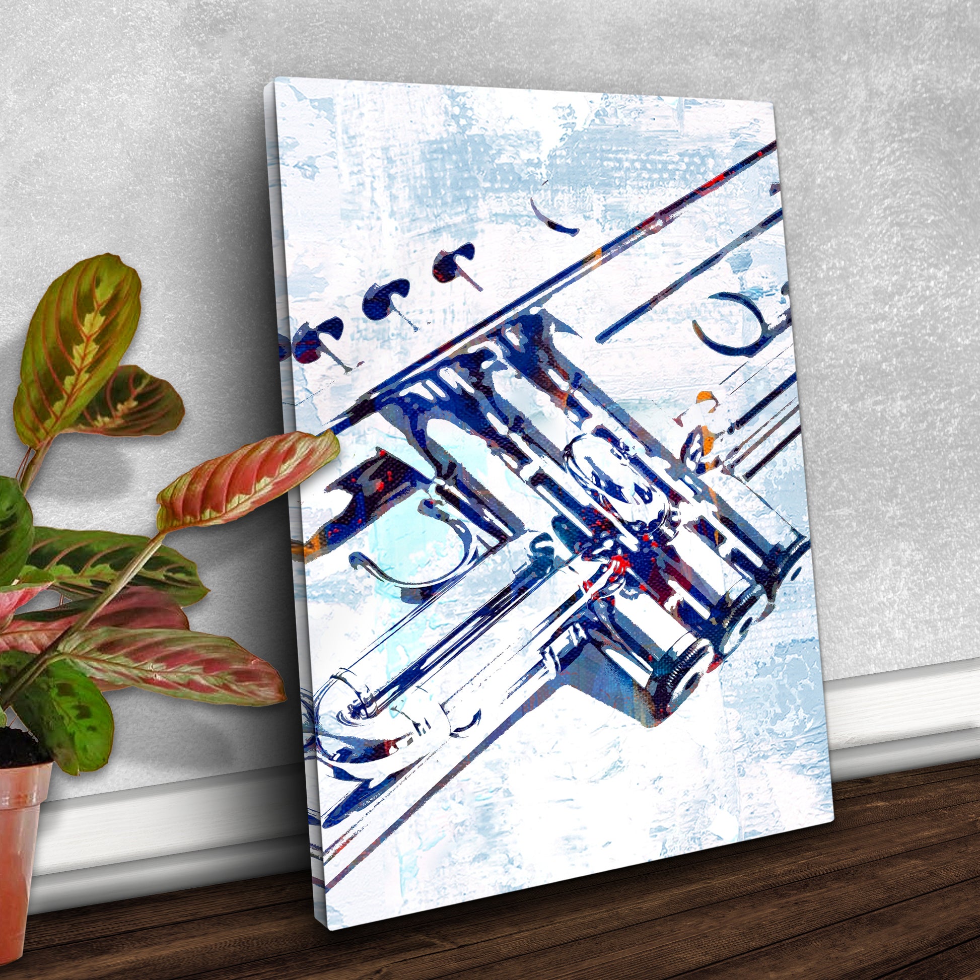 Trumpet Abstract Canvas Wall Art - Image by Tailored Canvases