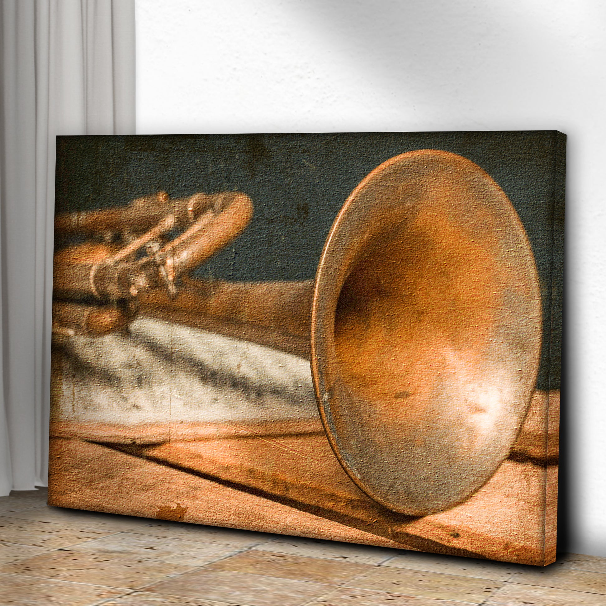 Trumpet Rustic Canvas Wall Art - Image by Tailored Canvases