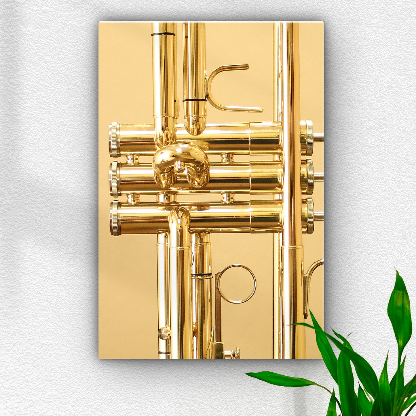 Trumpet Up Close Canvas Wall Art Style 2 - Image by Tailored Canvases