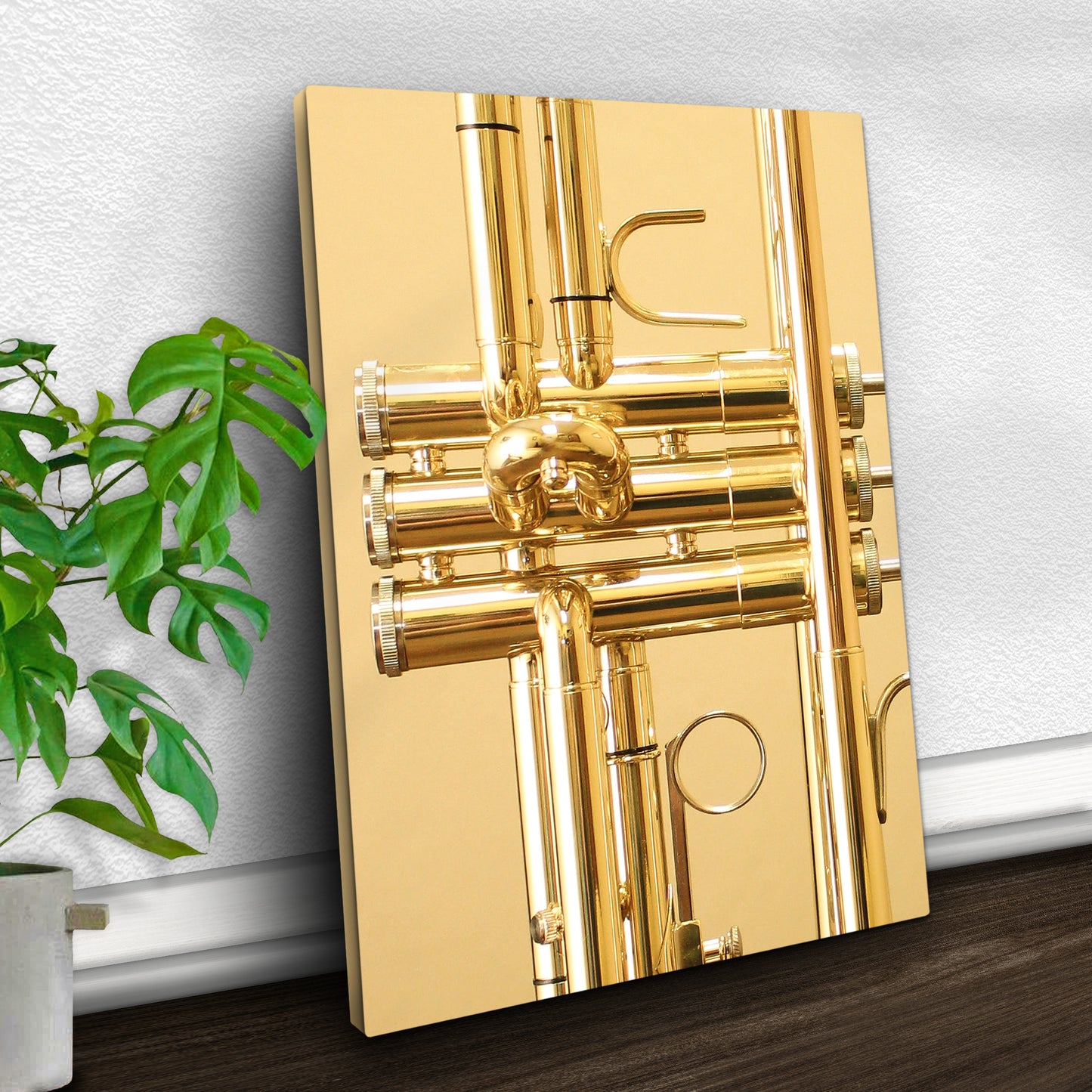 Trumpet Up Close Canvas Wall Art - Image by Tailored Canvases