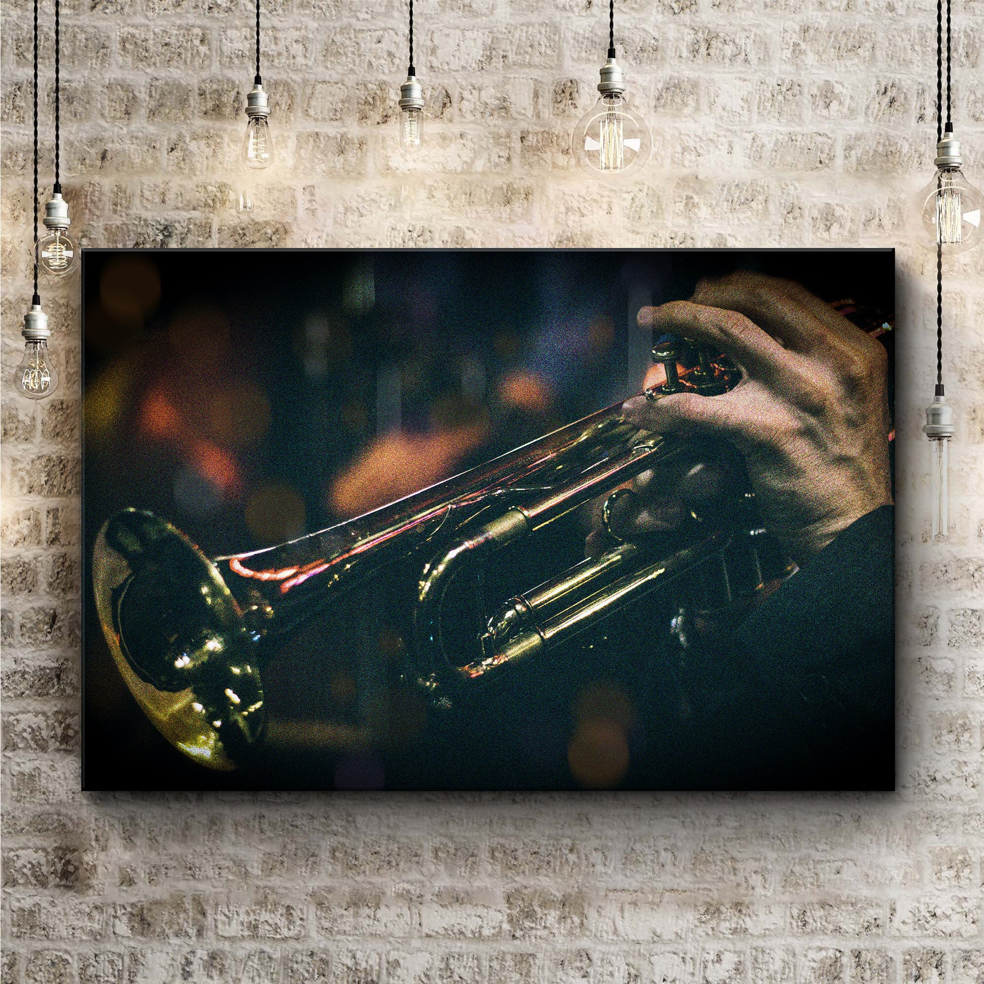 Trumpet Playing Canvas Wall Art Style 2 - Image by Tailored Canvases