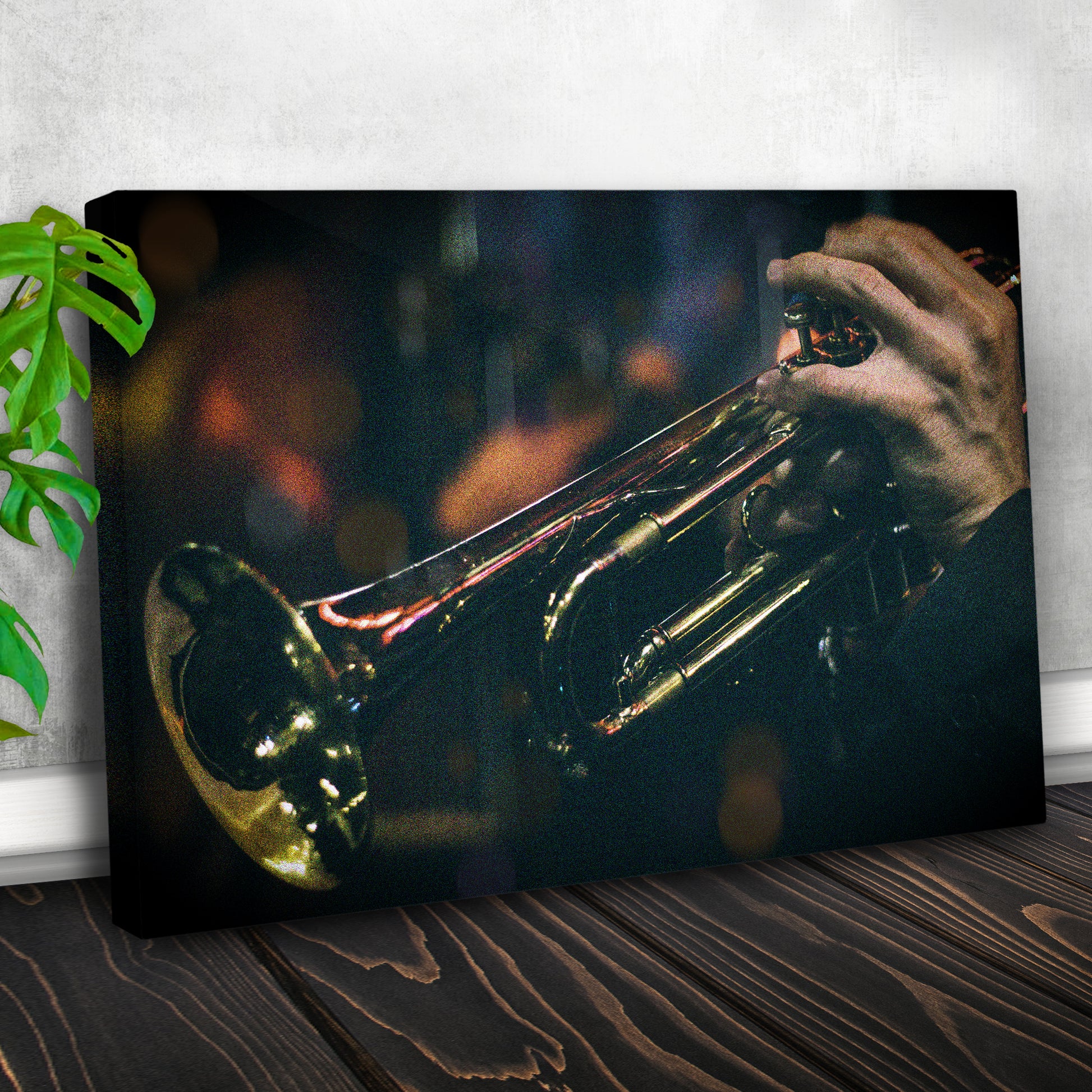 Trumpet Playing Canvas Wall Art - Image by Tailored Canvases