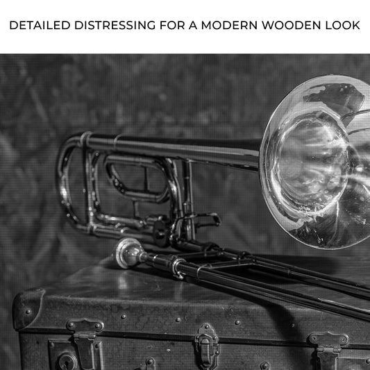 Trombone Monochrome Canvas Wall Art Zoom - Image by Tailored Canvases