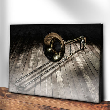 Trombone Grunge Canvas Wall Art