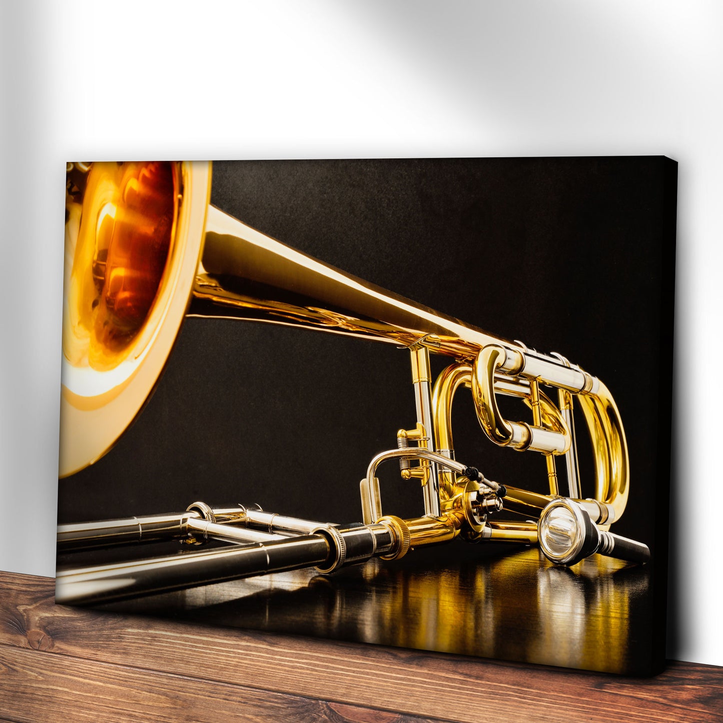 Trombone Modern Canvas Wall Art - Image by Tailored Canvases