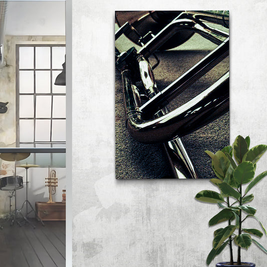 Trombone Up Close Canvas Wall Art - Image by Tailored Canvases