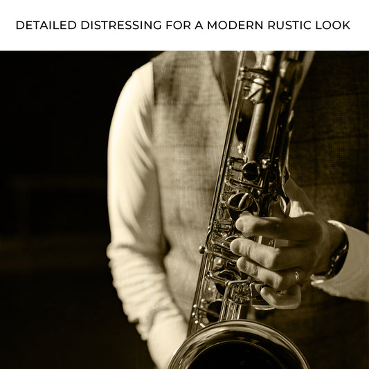 Music Genres Jazz Sepia Canvas Wall Art Zoom - Image by Tailored Canvases