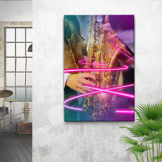 Music Genres Jazz Modern Canvas Wall Art - Image by Tailored Canvases