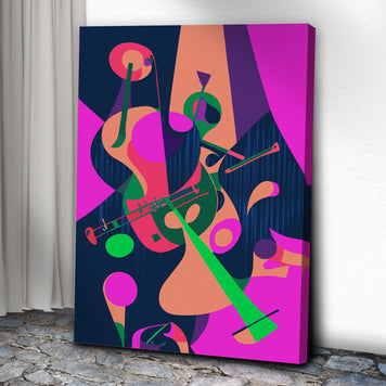 Music Genres Jazz Abstract Canvas Wall Art