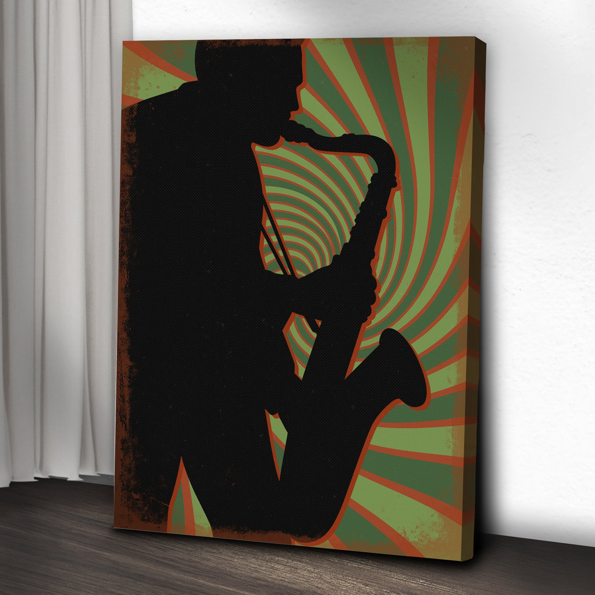 Music Genres Jazz Retro Canvas Wall Art - Image by Tailored Canvases