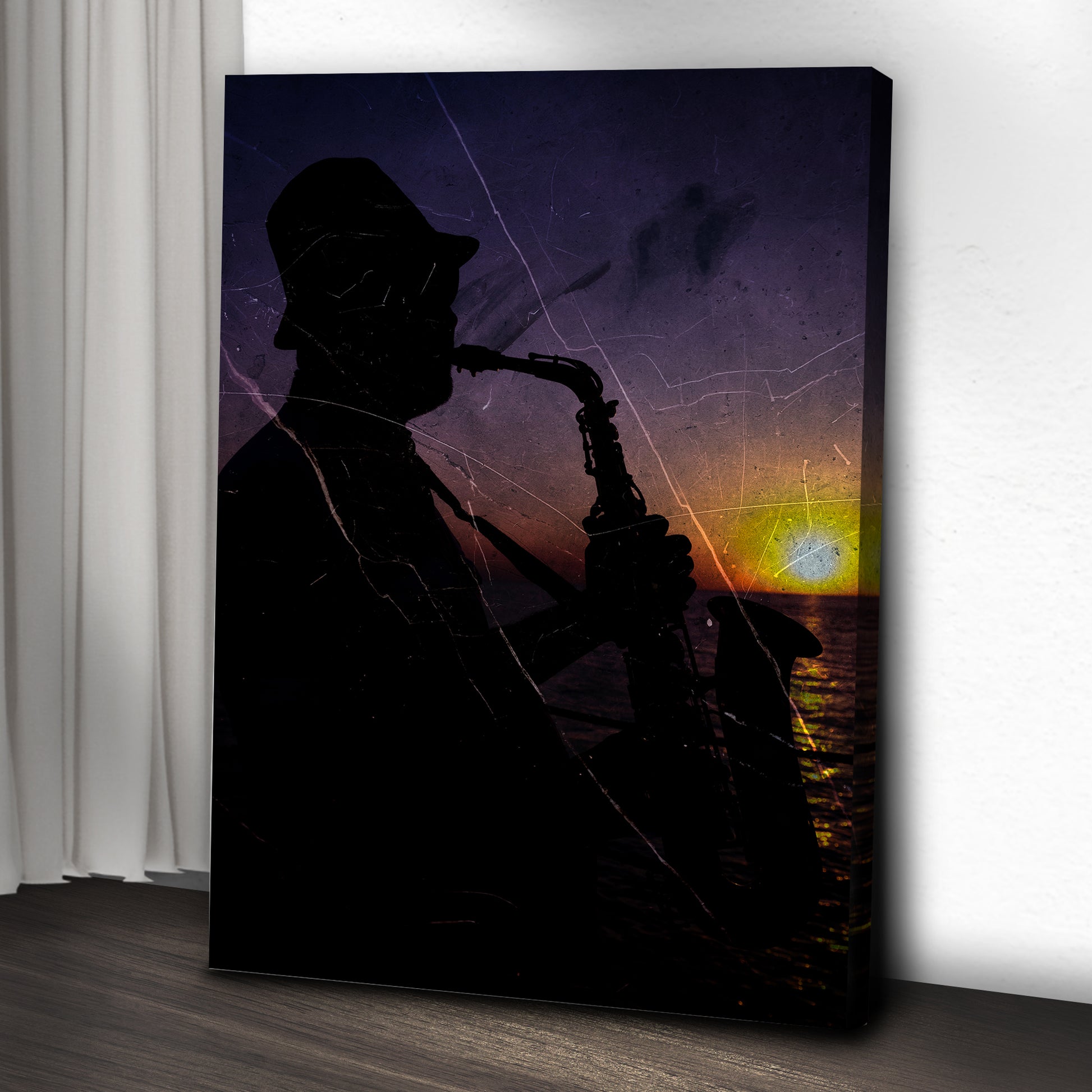 Music Genres Jazz Grunge Canvas Wall Art - Image by Tailored Canvases